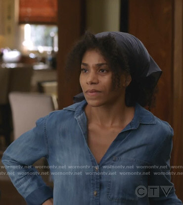 Maggie’s chambray button down shirt on Greys Anatomy