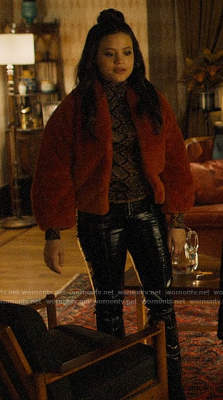 Maggie’s orange fur jacket on Charmed