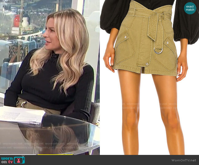 Marissa Webb Brooke Heavy Canvas Mini Skirt worn by Morgan Stewart on E! News