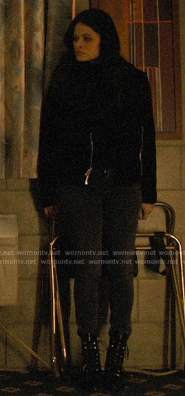 Mel’s black textured jacket on Charmed