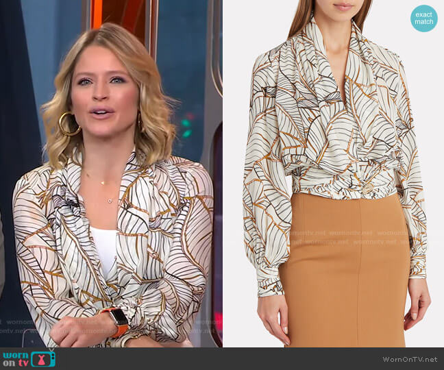 Nicholas Shaila Blouse worn by Sara Haines on Good Morning America