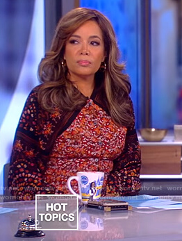 Sunny’s floral panel dress on The View