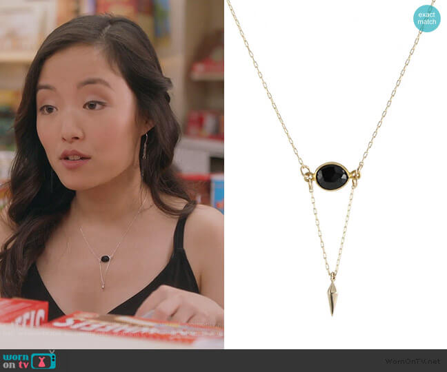 Peggy Li Onyx Point Necklace worn by Janet (Andrea Bang) on Kims Convenience