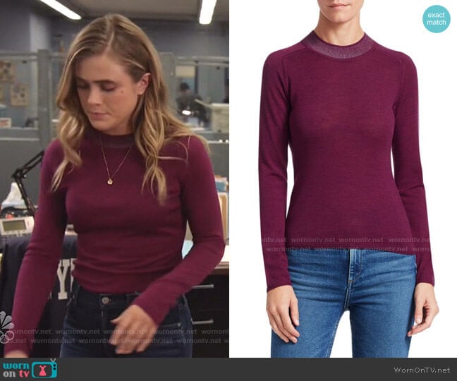 Rag & Bone Pamela Merino Wool Knit worn by Michaela Stone (Melissa Roxburgh) on Manifest