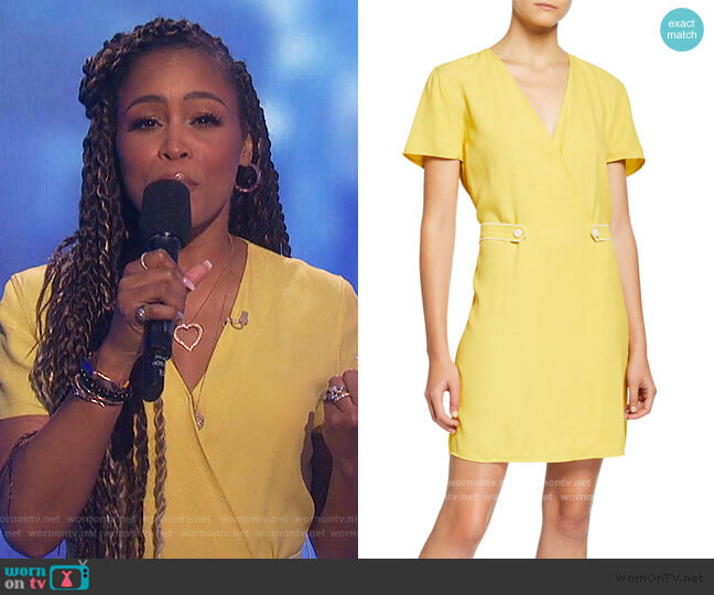 Rag and Bone Tabitha Short-Sleeve Wrap Dress worn by Eve on The Talk