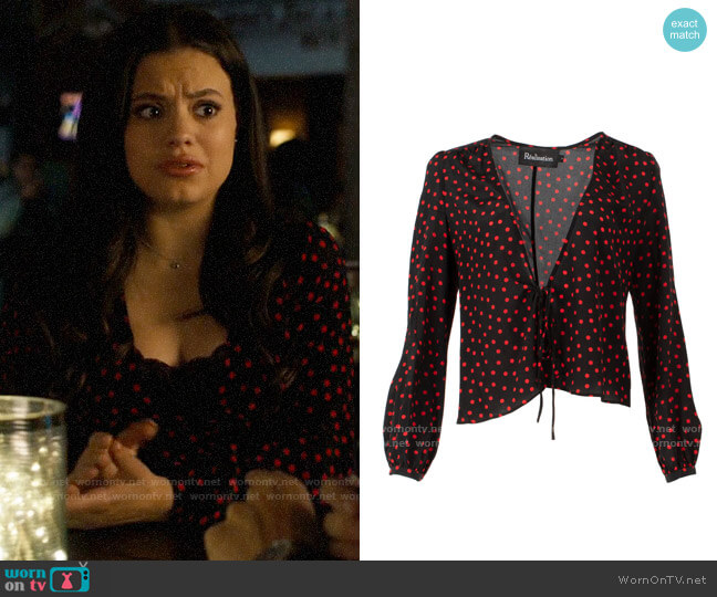 Realisation Par Bianca Top in Italia Spot worn by Maggie Vera (Sarah Jeffery) on Charmed