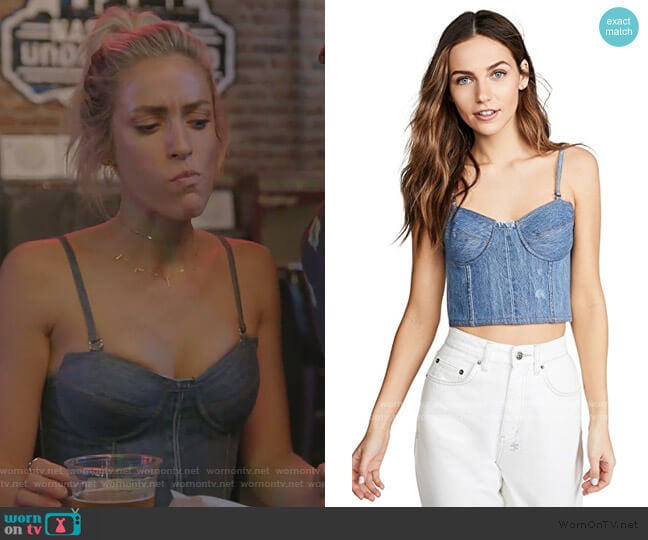 Re/done Denim Bustier worn by Kristin Cavallari on Very Cavallari