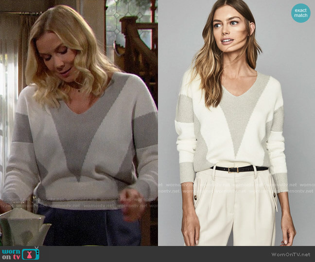 Reiss Erica Sweater worn by Brooke Logan (Katherine Kelly Lang) on The Bold and the Beautiful