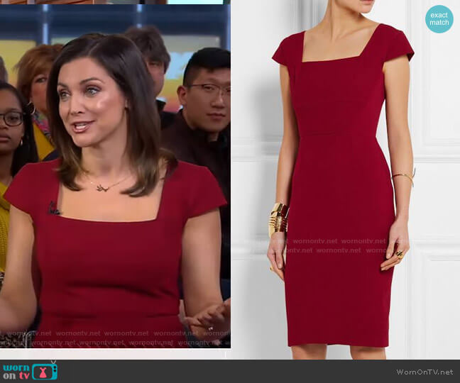 Roland Mouret Jeddler Dress worn by Paula Faris on Good Morning America