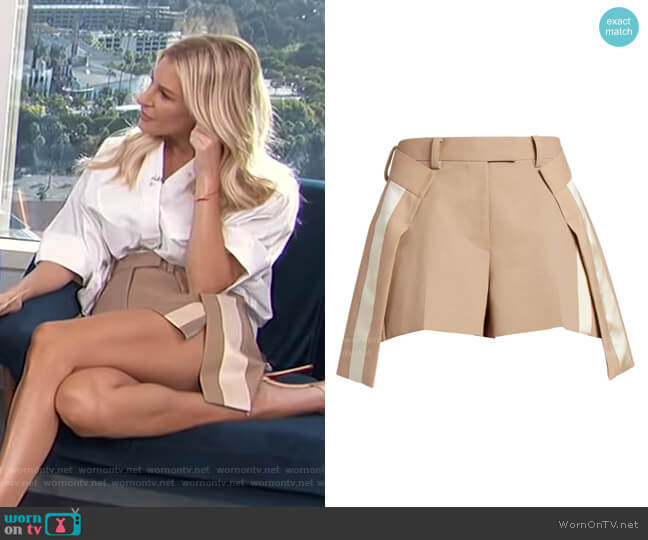 Sacai Suiting Shorts worn by Morgan Stewart on E! News