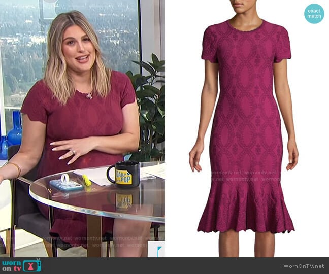 Shoshanna Preston Flounce Dress worn by Carissa Loethen Culiner on E! News