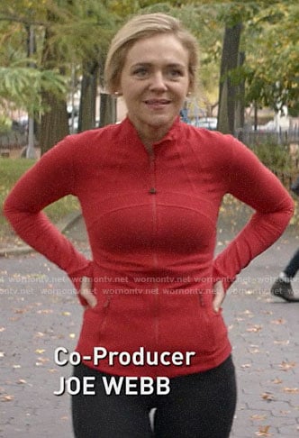 Susan’s red jacket on God Friended Me