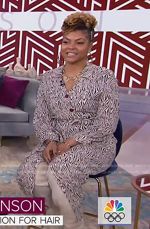 Taraji P. Henson’s zebra print shirtdress on Today