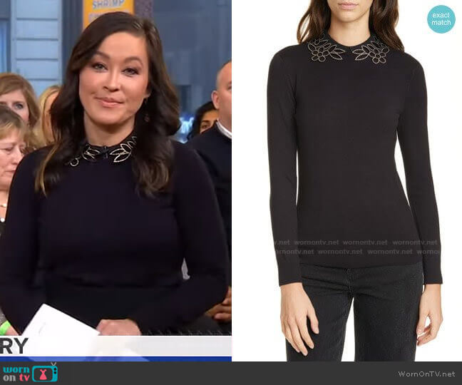 Ted Baker Azaleo Sweater worn by Eva Pilgrim on Good Morning America