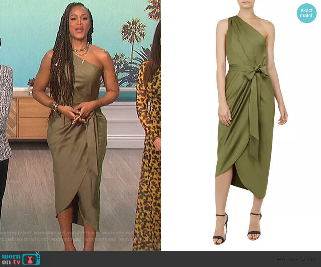 Ted Baker Gabie One-Shoulder Draped Dress worn by Eve on The Talk