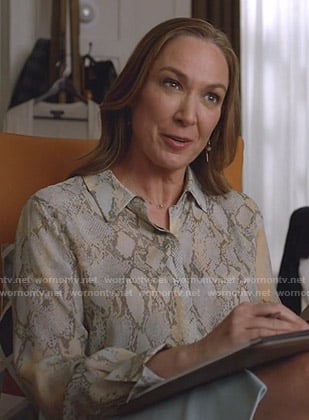 The Major’s snake print blouse on Manifest