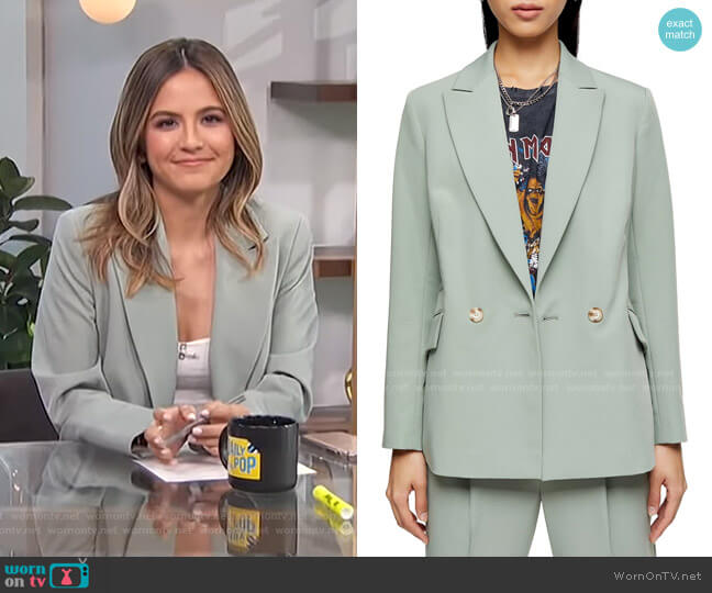 Topshop Kiki Double Breasted Blazer worn by Erin Lim on E! News