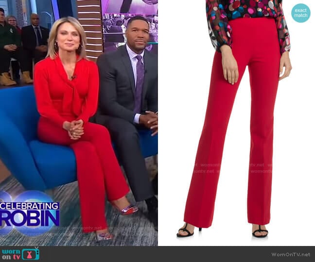 Trina Turk Chimayo Pant worn by Amy Robach on Good Morning America