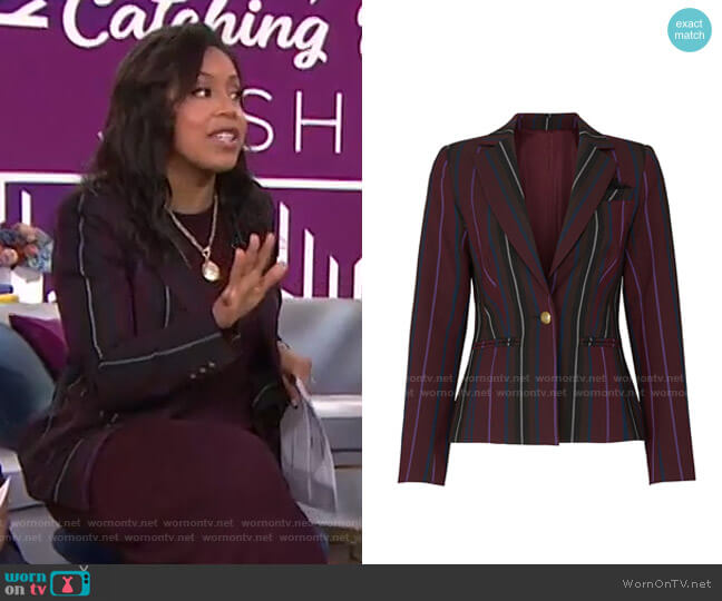 Trina Turk Noirs Jacket worn by Sheinelle Jones on Today
