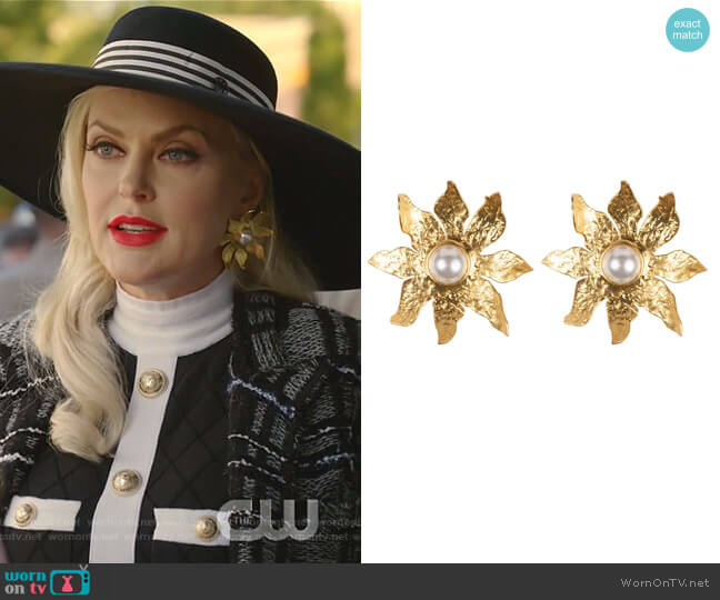 Valere Luminosa Earrings worn by Alexis Carrington (Elaine Hendrix) on Dynasty