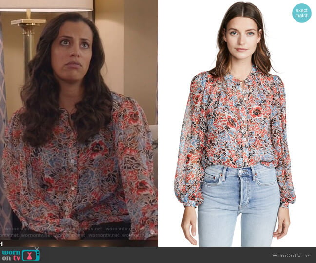 Veronica Beard Ashlynn Blouse worn by Grace Stone (Athena Karkanis) on Manifest