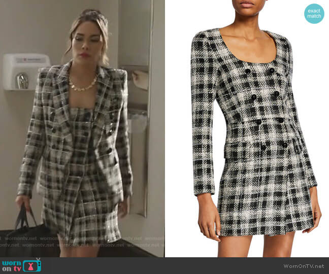 Veronica Beard Miller Embellished Tweed Dickey Jacket worn by Cristal Jennings (Daniella Alonso) on Dynasty