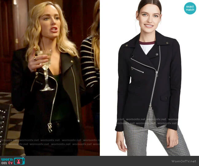 Veronica Beard Scuba Hadley Jacket worn by Sara Lance (Caity Lotz) on Legends of Tomorrow
