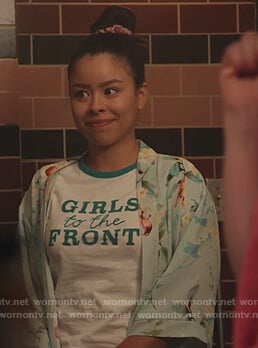 Mariana’s Girls to the Front ringer tee on Good Trouble