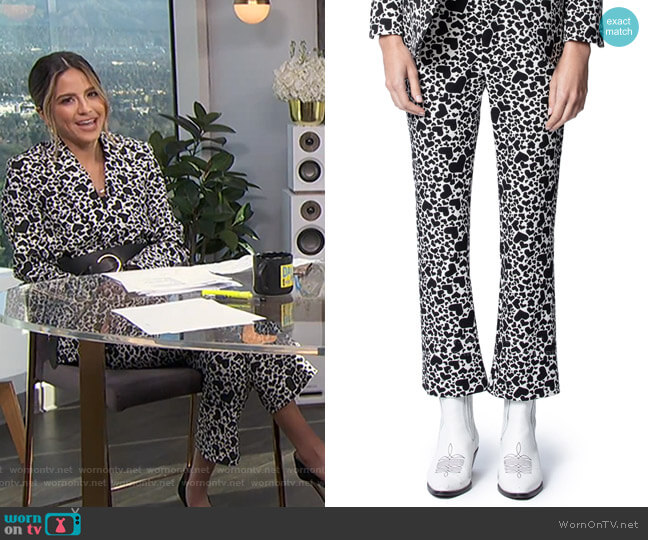 Zadig & Voltaire Polis Jac Coeur Heart Print Trousers worn by Erin Lim on E! News