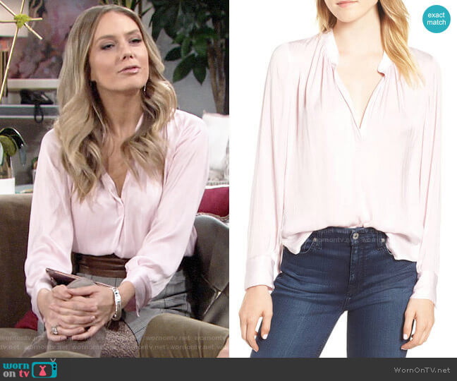 Zadig & Voltaire Tink Blouse in Parme worn by Abby Newman (Melissa Ordway) on The Young and the Restless