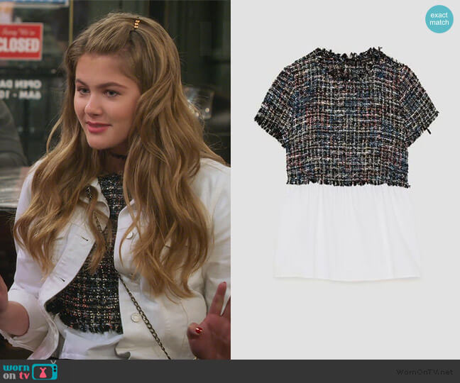 Zara Tweed Top worn by Gwenny (Kerri Medders) on Alexa & Katie