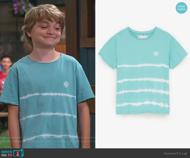 Zara Tie Dye T-Shirt worn by Finn Sawyer (Will Buie Jr) on Bunkd