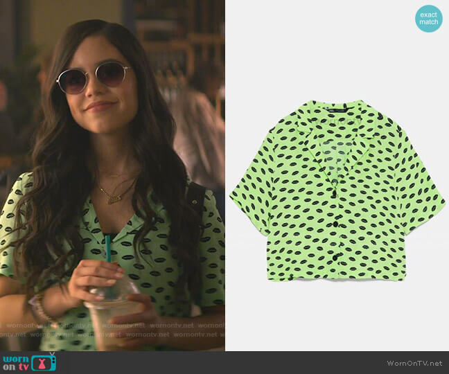 Zara Print Shirt worn by Ellie (Jenna Ortega) on You