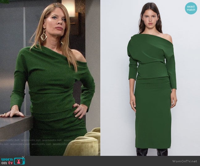Zara Ruched Sleeve Top worn by Phyllis Summers (Michelle Stafford) on The Young and the Restless