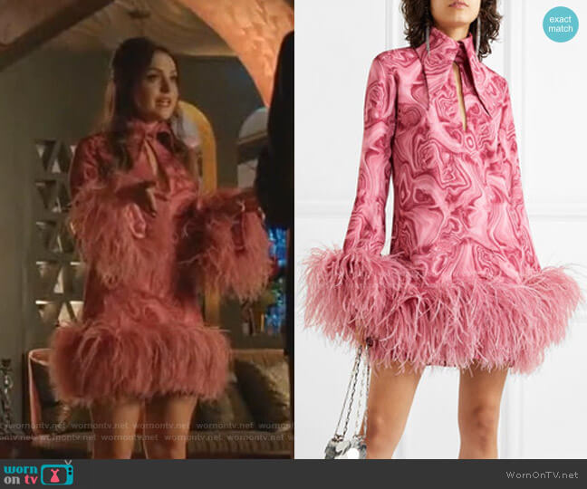 16 Arlington Michelle Mini Dress worn by Fallon Carrington (Elizabeth Gillies) on Dynasty