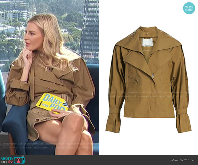 3.1 Phillip Lim Detachable Collar Safari Jacket worn by Morgan Stewart on E! News