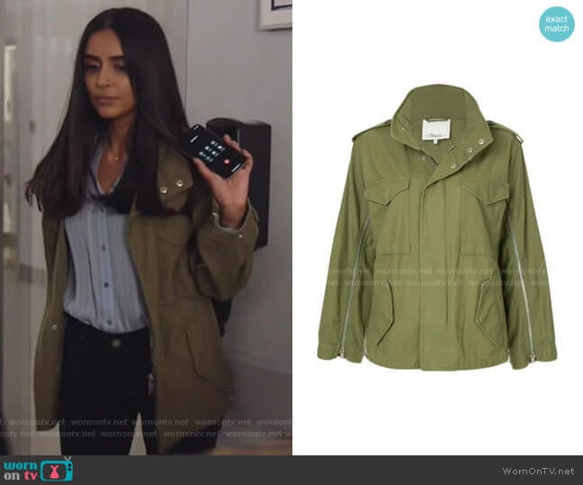 3.1 Phillip Lim Zippered Field Jacket worn by Saanvi (Parveen Kaur) on Manifest
