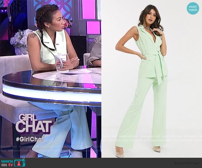 4th and Reckless Tailored Pants worn by Jeannie Mai on The Real