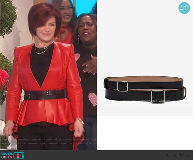 Alexander McQueen Double Belt worn by Sharon Osbourne on The Talk