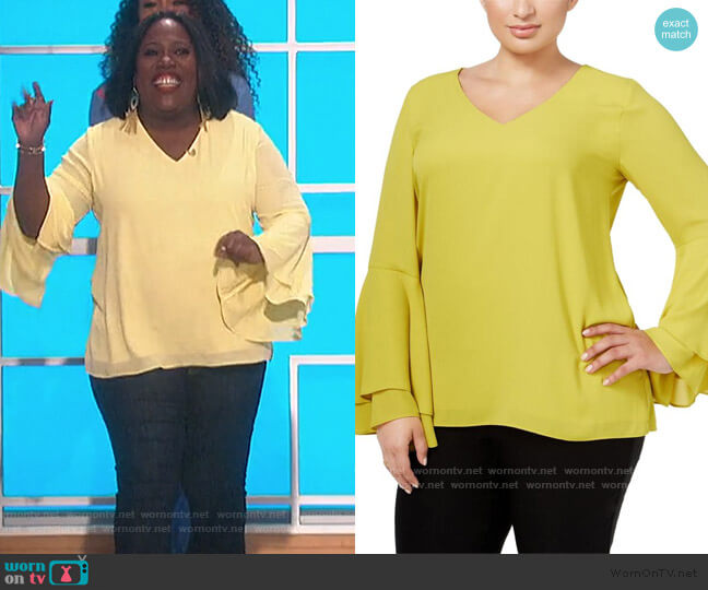 Alfani Chiffon Top worn by Sheryl Underwood on The Talk