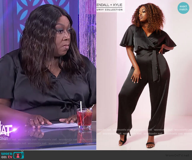 Kendall + Kylie Satin Jumpsuit worn by Loni Love on The Real