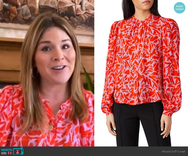 Veronica Beard Ashlynn blouse worn by Jenna Bush Hager on Today