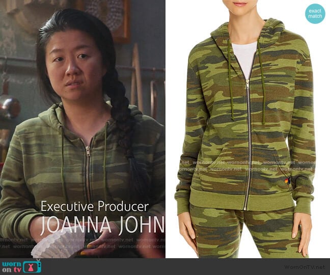 Aviator Nation Bolt Graphic Hoodie worn by Alice Kwan (Sherry Cola) on Good Trouble