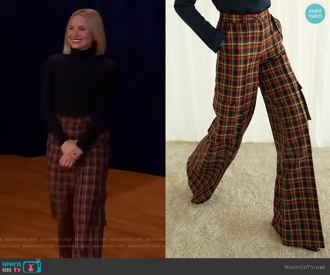 Bouguessa Checked Flared Pants