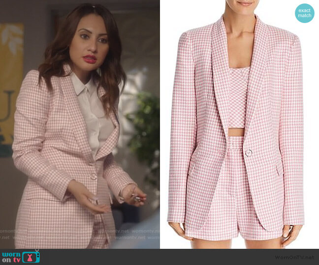 Bec & Bridge Check You Later Blazer worn by Ana Torres (Francia Raisa) on Grown-ish