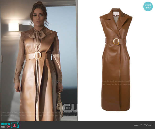 Materiel Belted Longline Vest worn by Cristal Jennings (Daniella Alonso) on Dynasty