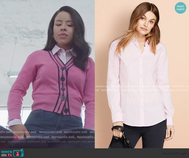 Brooks Brothers Gingham Stretch Cotton Poplin Shirt worn by Mariana Foster (Cierra Ramirez) on Good Trouble