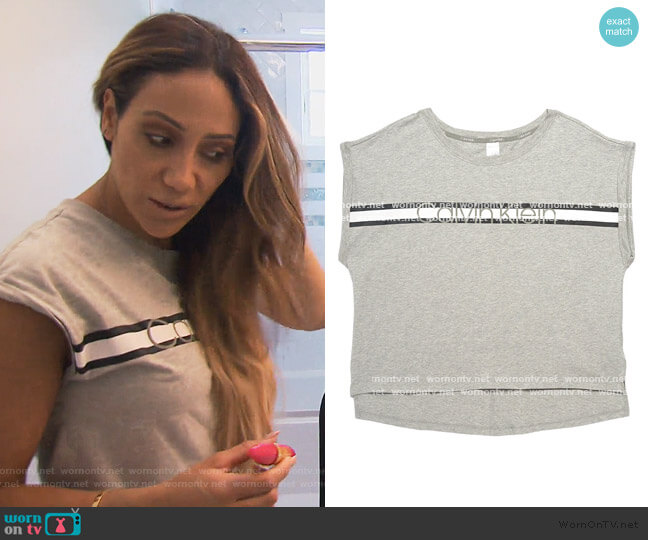 Calvin Klein Tee worn by Melissa Gorga on The Real Housewives of New Jersey
