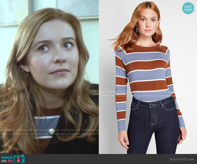 ModCloth Casual Crush Ribbed Pullover Sweater worn by Nancy Drew (Kennedy McMann) on Nancy Drew