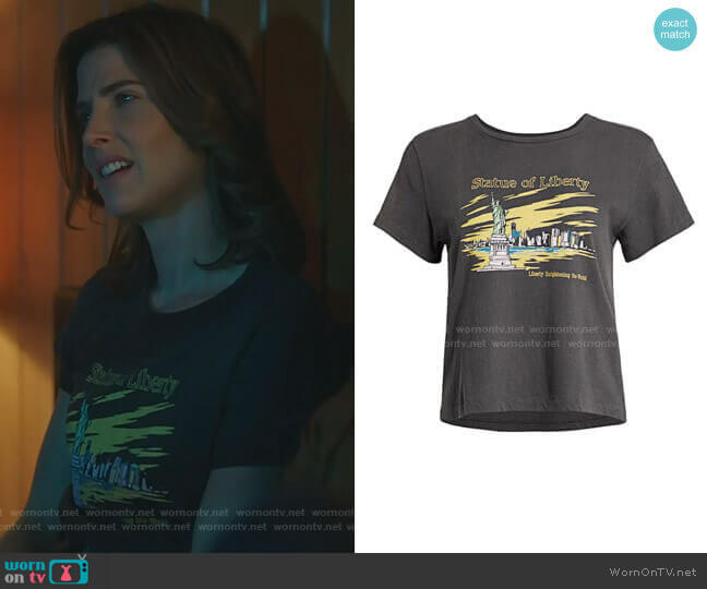 Re/Done Classic Statue Of Liberty T-Shirt worn by Dex Parios (Cobie Smulders) on Stumptown